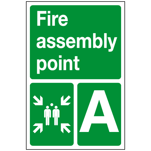 ap2u-a-med – Safety Sign Warehouse Fire assembly portrait - ident A