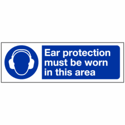 Ear protection must be worn in this area sign - Ref: ms27