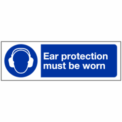 Ear protection must be worn sign - Ref: ms43