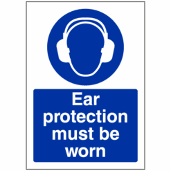Ear protection must be worn sign - Ref: ms67