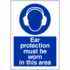 Ear protection must be worn in this area sign - Ref: ms75