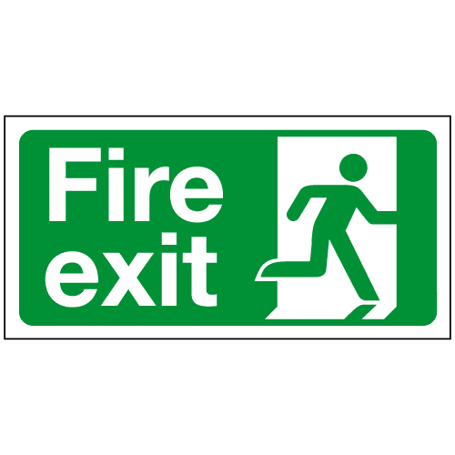 s175 - fire exit running man right – Safety Sign Warehouse fire exit running man right