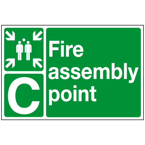 sc644s-c-med – Safety Sign Warehouse Fire assembly landscape - ident C