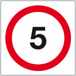 5 MPH speed sign - Ref: tc27