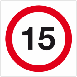 15 MPH speed sign - Ref: tc29