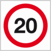 20 MPH speed sign - Ref: tc30