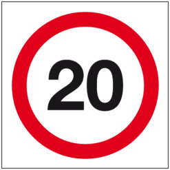 20 MPH speed sign - Ref: tc30