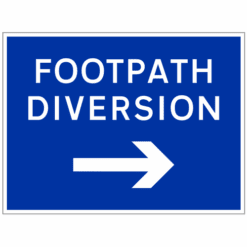 Footpath Diversion (arrow right) sign - Ref: tc48