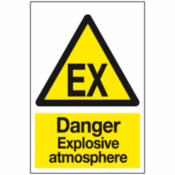 Danger explosive atmosphere sign - Ref: ws537
