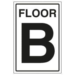 Floor Level B sign- Ref: st2