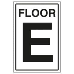 Floor Level E sign- Ref: st5