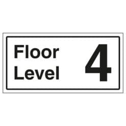 Floor Level 4 sign- Ref: st33