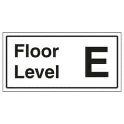 Floor Level E sign- Ref: st43