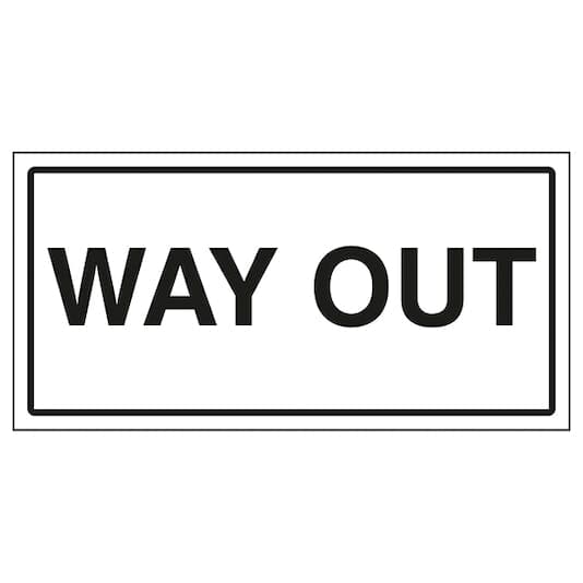 way out – Safety Sign Warehouse