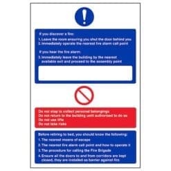 Nursing/Hospital Fire Action If You Discover A Fire sign - Ref: fan21