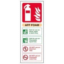 AFF Foam fire extinguisher sign - Ref: fe1