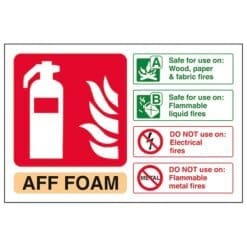 AFF Foam fire extinguisher sign - Landscape - Ref: fe10