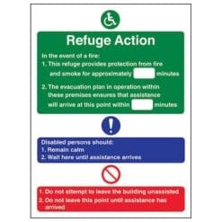 Refuge Action sign - Ref: fan20