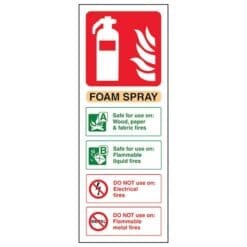 Foam Spray fire extinguisher sign - Ref: s103