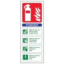 Dry Powder fire extinguisher sign - Ref: s105