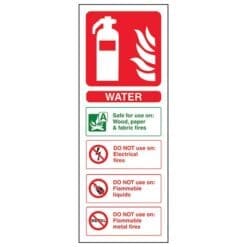 Water fire extinguisher sign - Ref: s106