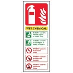 Wet Chemical Fire extinguisher sign - Ref: fe8