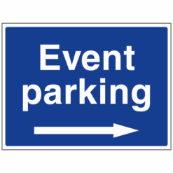 Event parking (arrow right) sign - Ref: cp26
