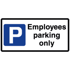 Employees parking only sign - Ref: cp72