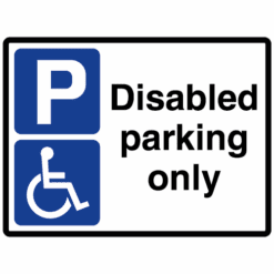 Disabled parking only sign - Ref: cp92