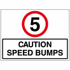 5 MPH Caution Speed Bumps sign - Ref: tr2
