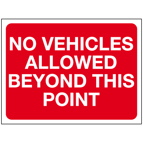 cp19 – Safety Sign Warehouse No vehicles allowed beyond this point sign cp19