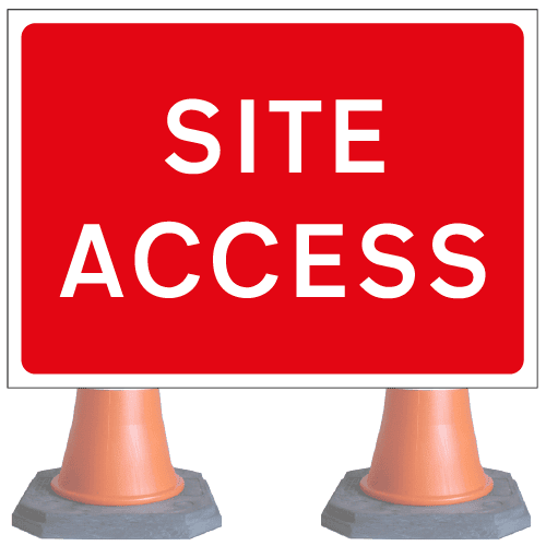 Site-access-2cone-sign-med – Safety Sign Warehouse