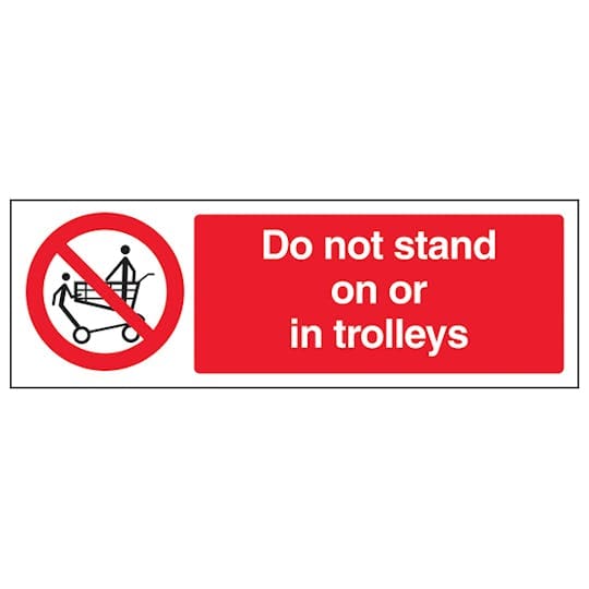 do not stand trolley landscape – Safety Sign Warehouse