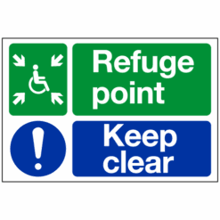 Refuge point keep clear sign - Ref: dsc24