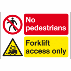 No pedestrians forklift access only sign - Ref: mp51