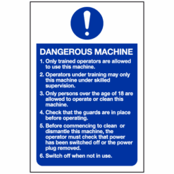 Dangerous machine sign - Ref: ms127