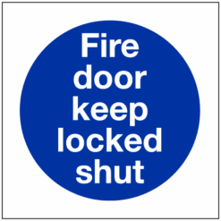 Fire door keep locked shut sign - Ref: ms146