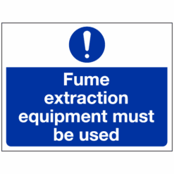 Fume extraction equipment must be used sign - Ref: ms170