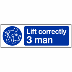 Lift correctly 3 man sign - Ref: ms377