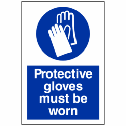 Protective gloves must be worn sign - Ref: ms69