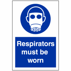 Respirators must be worn sign - Ref: ms85