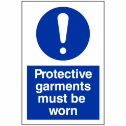 Protective garments must be worn sign - Ref: ms87