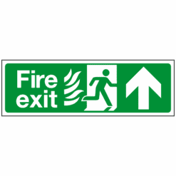 NHS Fire Exit running man right arrow UP - Ref: nhs35