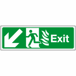 NHS Exit arrow DOWN LEFT - Ref: nhs3