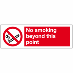 No Smoking beyond this point sign - Ref: ps146