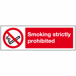 Smoking strictly prohibited sign - Ref: ps148
