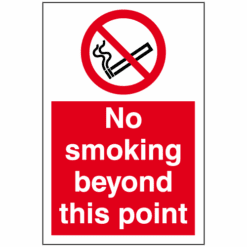No Smoking beyond this point sign - Ref: ps184