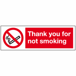 Thank you for not smoking sign - Ref: ps253