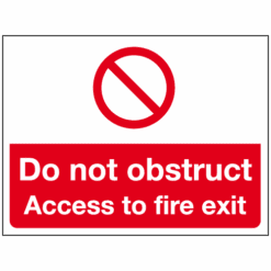 Do not obstruct access to fire exit sign - Ref: ps261