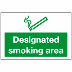 Designated smoking area sign - Ref: sd1